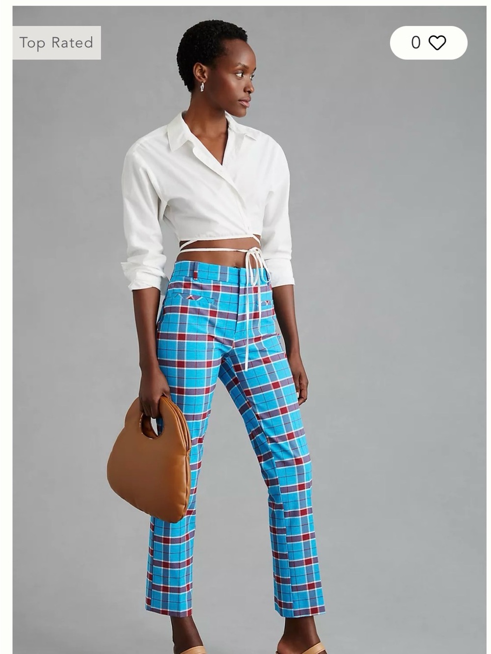 Red & Blue plaid ankle pants from Anthropologie- size 12